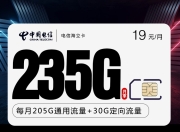 电信海立卡【19元235G 首年19 】